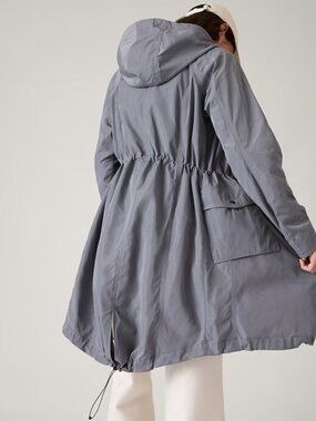 ATHLETA Everyday Anorak Coastline Blue Size XL, Raincoat w Hood